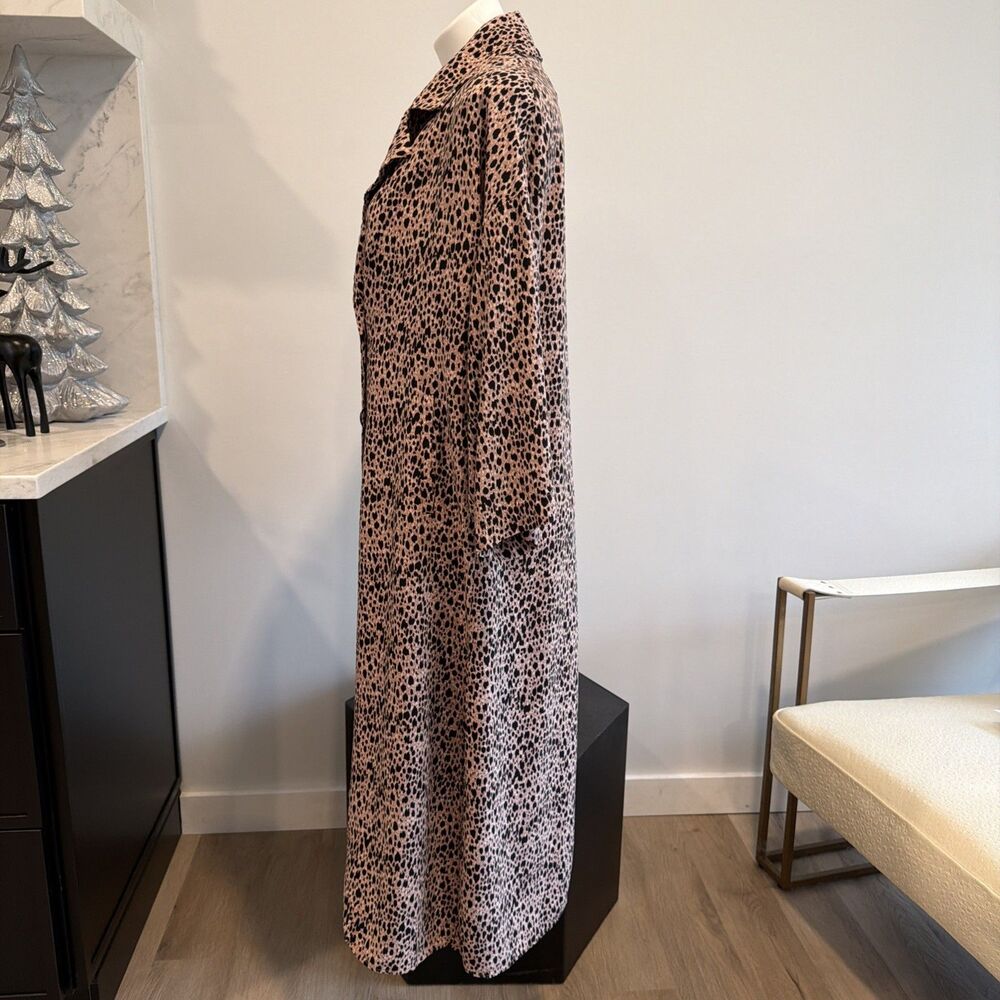 Free People Daria Cheetah Double Breasted Duster XS TrenchY2K Whimsigoth Grunge - Picture 6 of 11